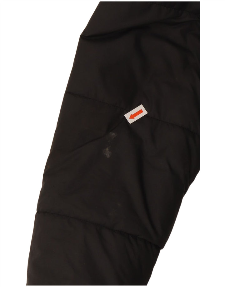 ADIDAS Womens Hooded Padded Jacket UK 14 Medium  Black Polyester