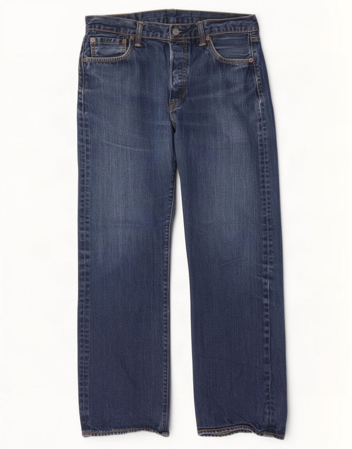 Levi's Mens 501 Straight Jeans W34 L30 Blue Cotton