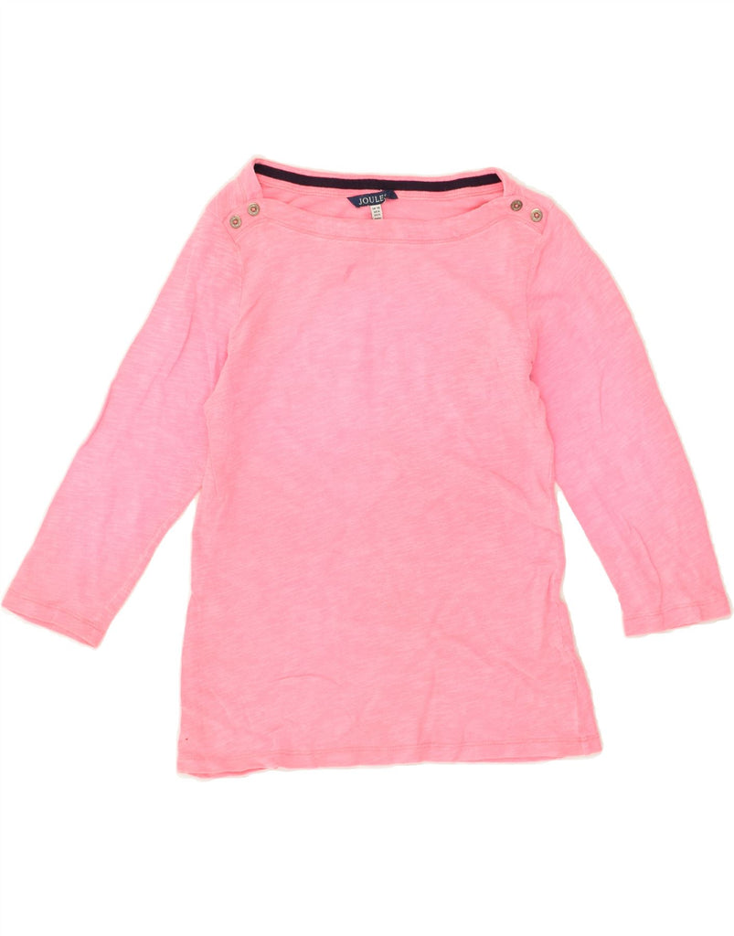 JOULES Womens Top 3/4 Sleeve UK 10 Small  Pink Cotton | Vintage Joules | Thrift | Second-Hand Joules | Used Clothing | Messina Hembry 