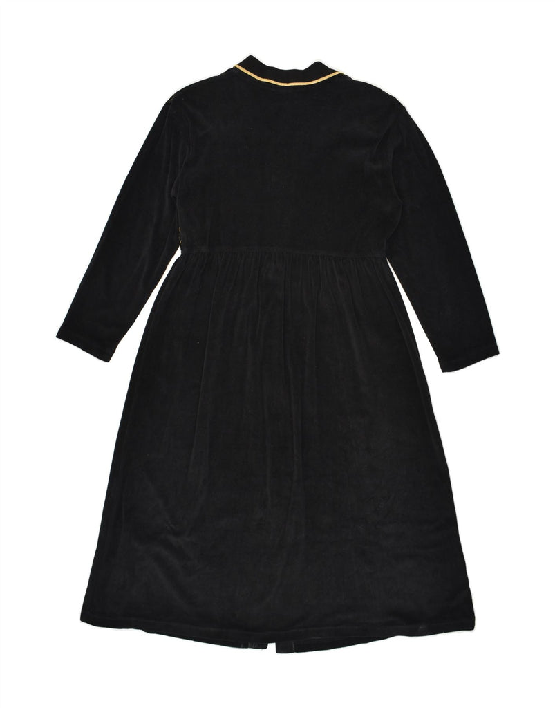 VINTAGE Womens Shirt Dress UK 14 Medium Black Patchwork Cotton | Vintage Vintage | Thrift | Second-Hand Vintage | Used Clothing | Messina Hembry 