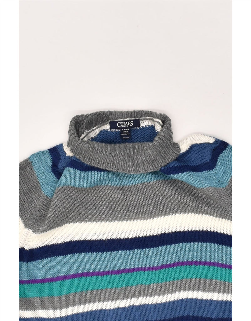 CHAPS Womens Turtle Neck Jumper Sweater UK 12 Medium Multicoloured Striped | Vintage Chaps | Thrift | Second-Hand Chaps | Used Clothing | Messina Hembry 