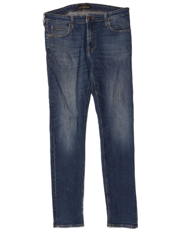 Lee Womens Malone Skinny Jeans W34 L32 Blue Cotton