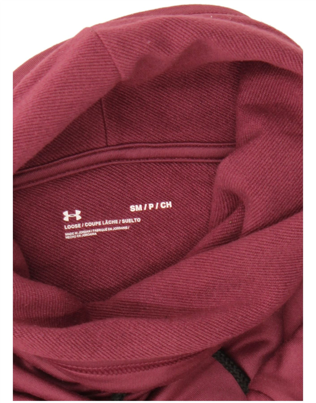 UNDER ARMOUR Womens Oversized Sweatshirt Jumper UK 10 Small Burgundy