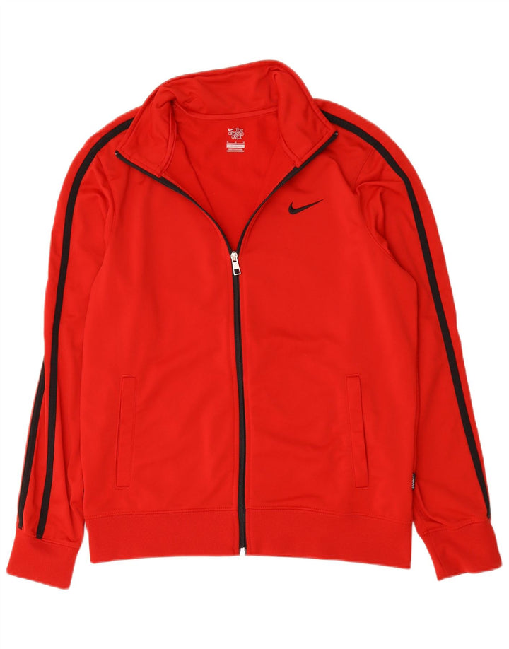 Nike Mens Tracksuit Top Jacket Medium Red Polyester