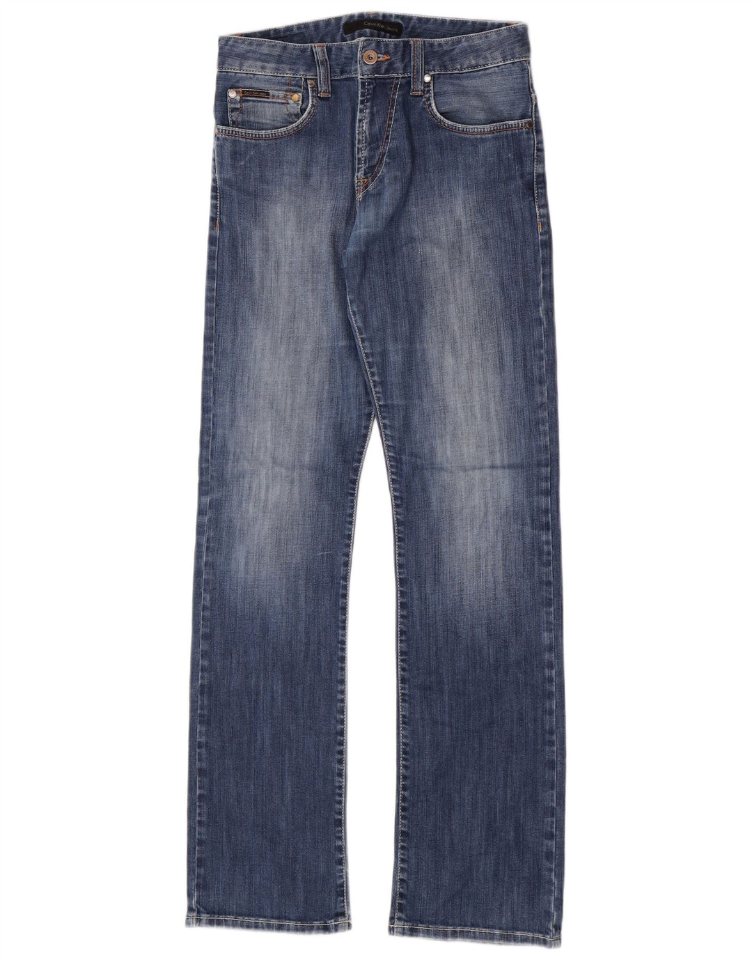Calvin Klein Womens Straight Jeans W30 L34 Blue