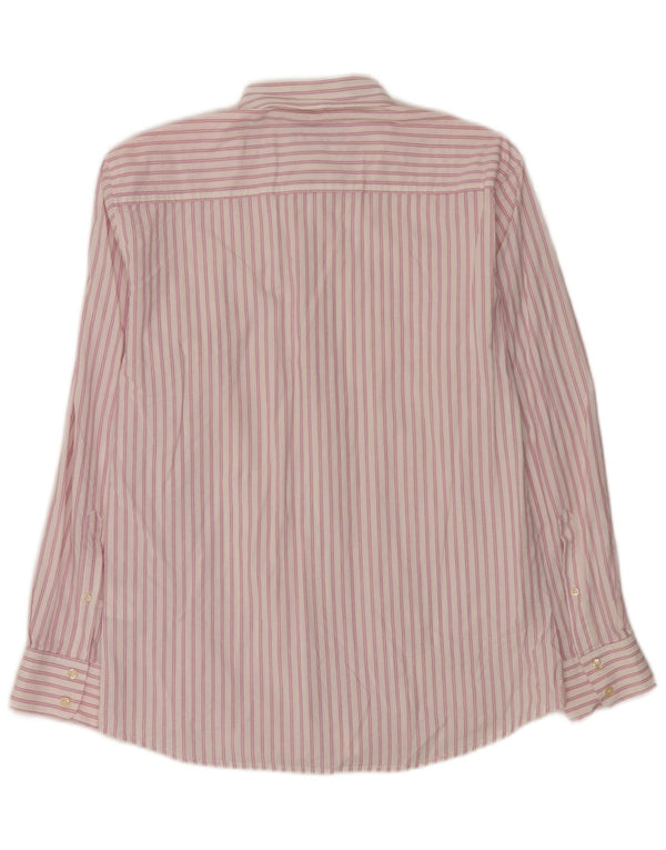 Marlboro Classics Mens Shirt Large Pink Pinstripe Cotton