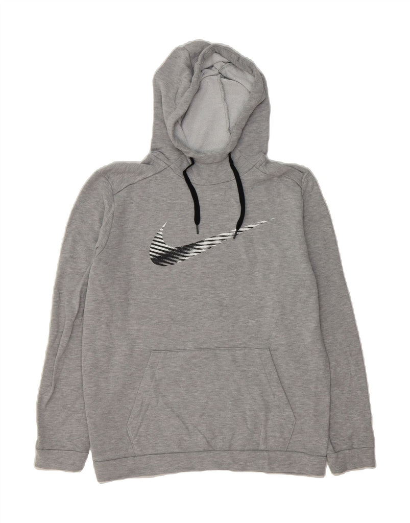 NIKE Mens Graphic Standard Fit Hoodie Jumper Large Grey Cotton Vintage Nike and Second-Hand Nike from Messina Hembry 