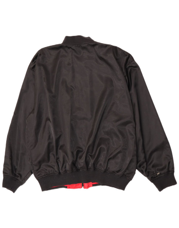 Vintage Mens Reversible Jacket UK 42 XL Black Colourblock