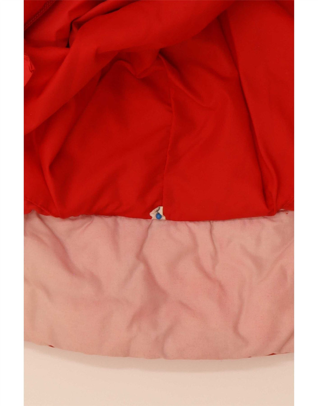 Vintage Mens Hooded Padded Jacket IT 52 XL Red Colourblock Polyamide