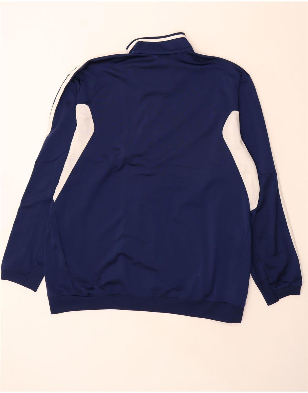 ADIDAS Mens Tracksuit Top Jacket UK 46/48 XL Navy Blue Colourblock