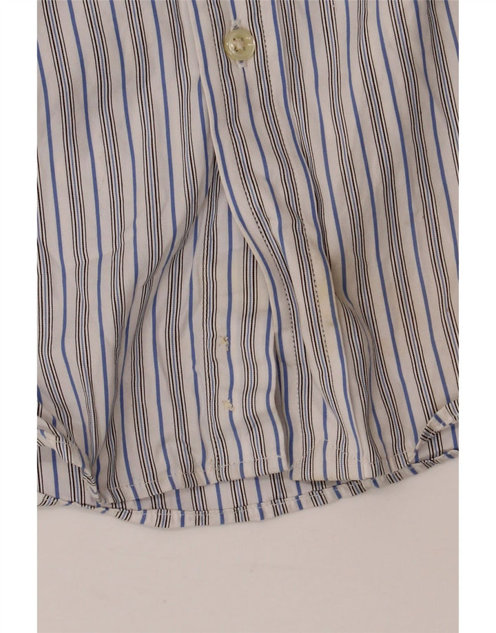Ralph Lauren Mens Shirt Size 14 Small White Striped Cotton
