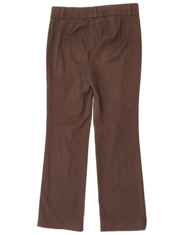 Marks & Spencer Womens Bootcut Suit Trousers UK 10 Small W32 L31 Brown