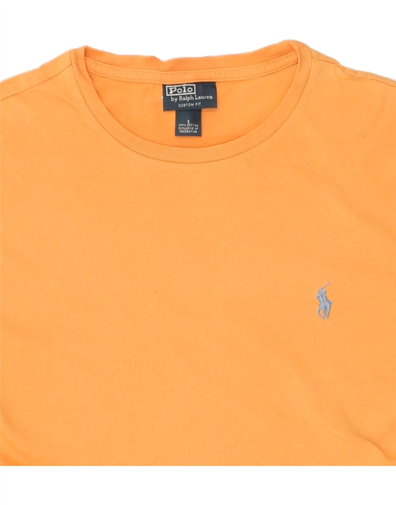 POLO RALPH LAUREN Mens Custom Fit T-Shirt Top Small Orange Cotton | Vintage Polo Ralph Lauren | Thrift | Second-Hand Polo Ralph Lauren | Used Clothing | Messina Hembry 