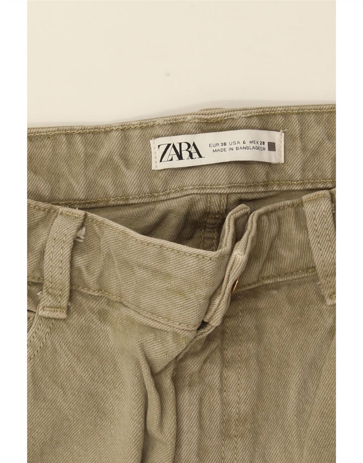 ZARA Womens Tapered Jeans EU 38 Small W28 L27 Khaki