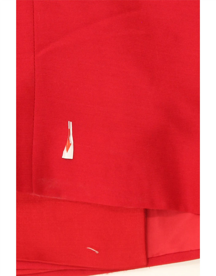 Ferre Womens Crop Double Breasted Blazer Jacket UK 14 Medium Red