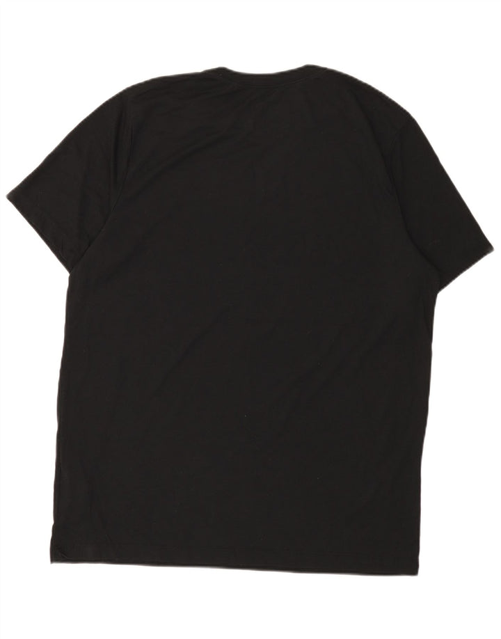 Nike Mens Dri Fit Graphic T-Shirt Top Large Black Polyester
