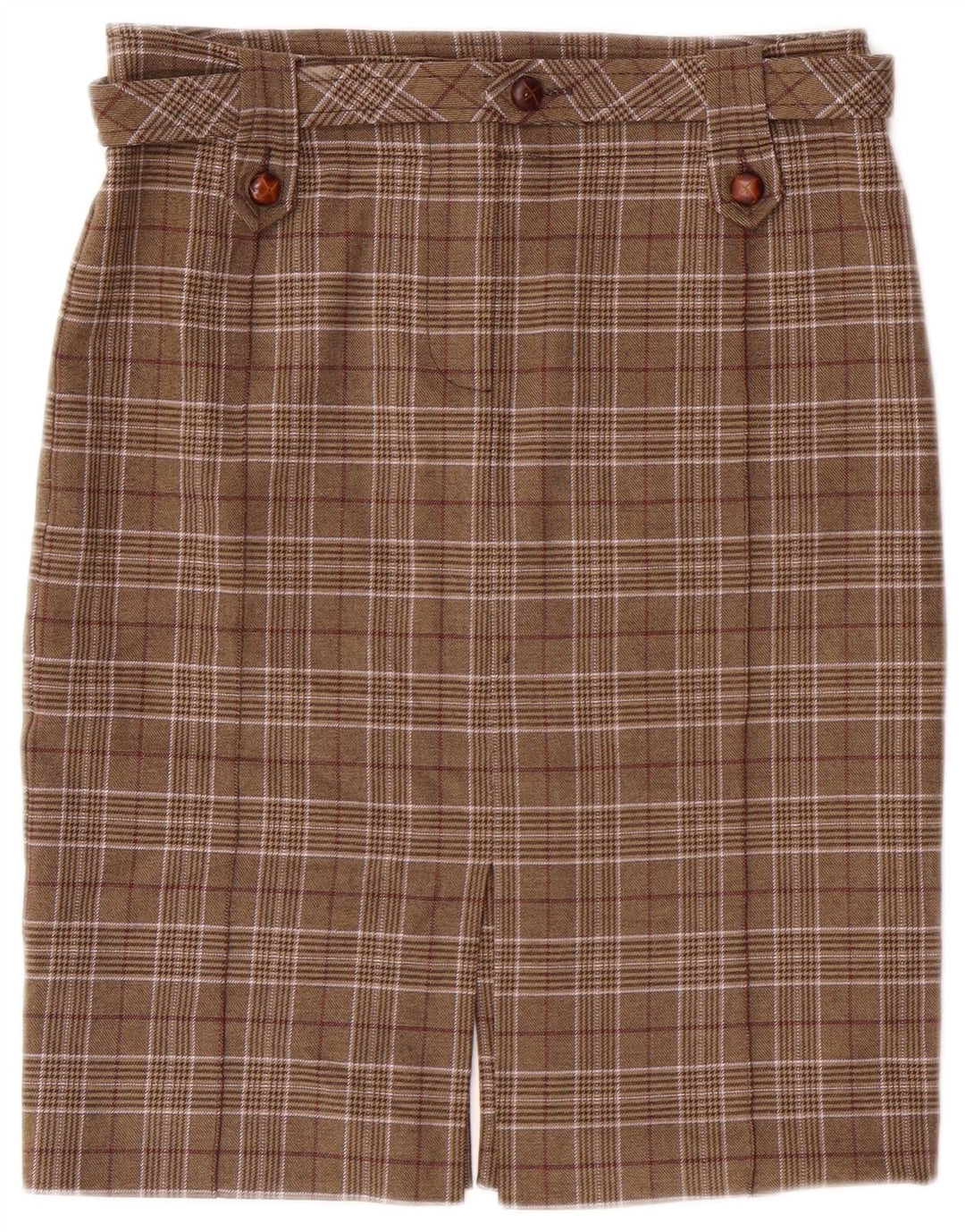 Max & Co. Womens Pencil Skirt IT 38 Small Brown Plaid Classic