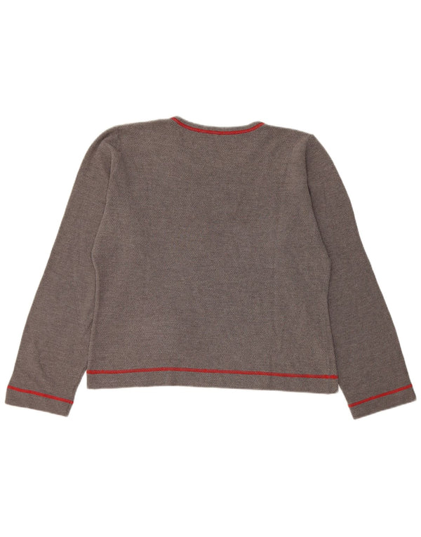 Fila Womens Crop Graphic Top Long Sleeve UK 16 Large Grey