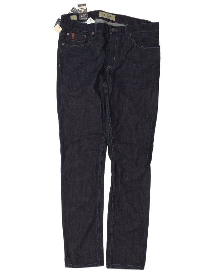 Penguin Mens Slim Jeans W36 L34 Navy Blue Cotton