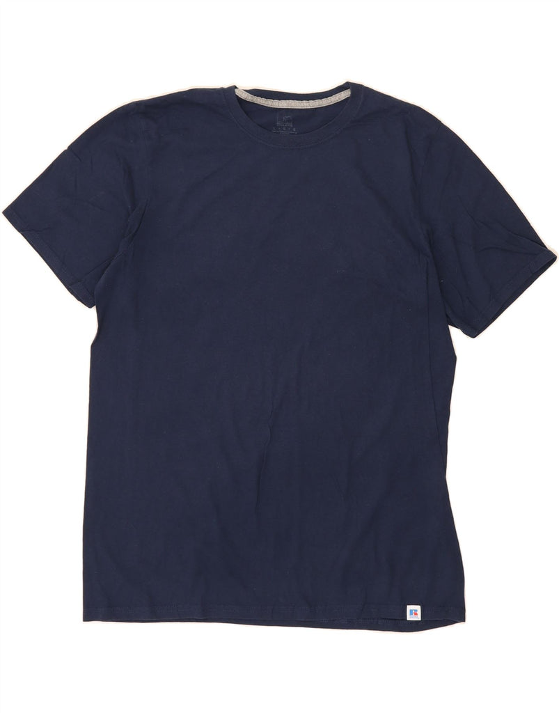 RUSSELL ATHLETIC Mens T-Shirt Top Large Navy Blue Cotton Vintage Russell Athletic and Second-Hand Russell Athletic from Messina Hembry 