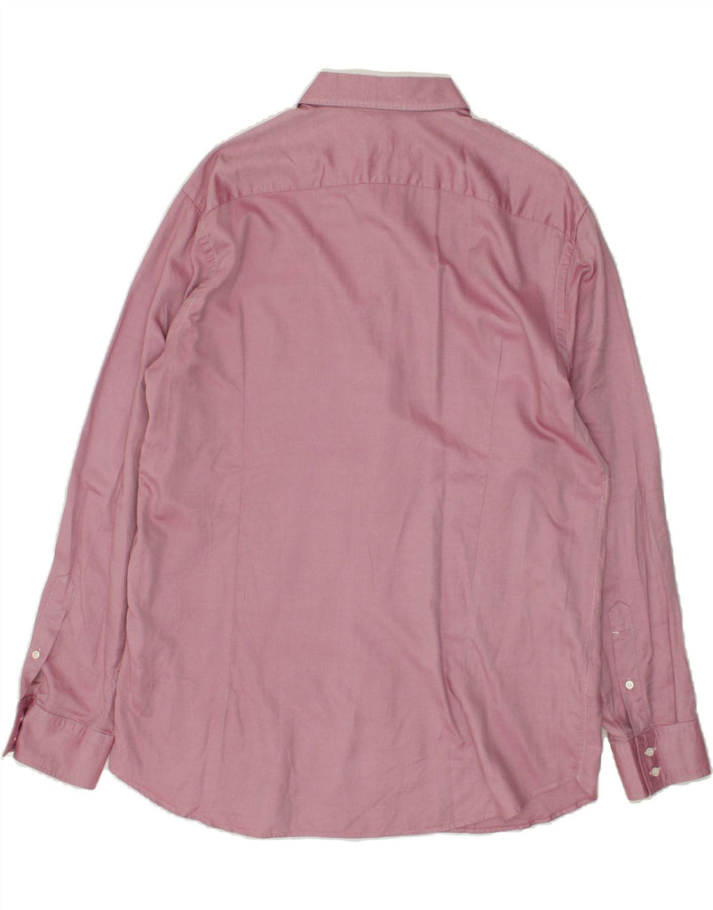 HUGO BOSS Mens Shirt Size 17 1/2 Medium Pink Cotton | Vintage Hugo Boss | Thrift | Second-Hand Hugo Boss | Used Clothing | Messina Hembry 