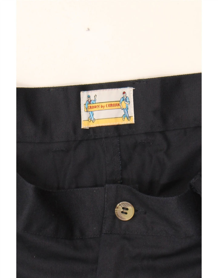 CORONA Mens Pegged Chino Shorts IT 52 XL W36  Navy Blue Polyester Vintage Corona and Second-Hand Corona from Messina Hembry 