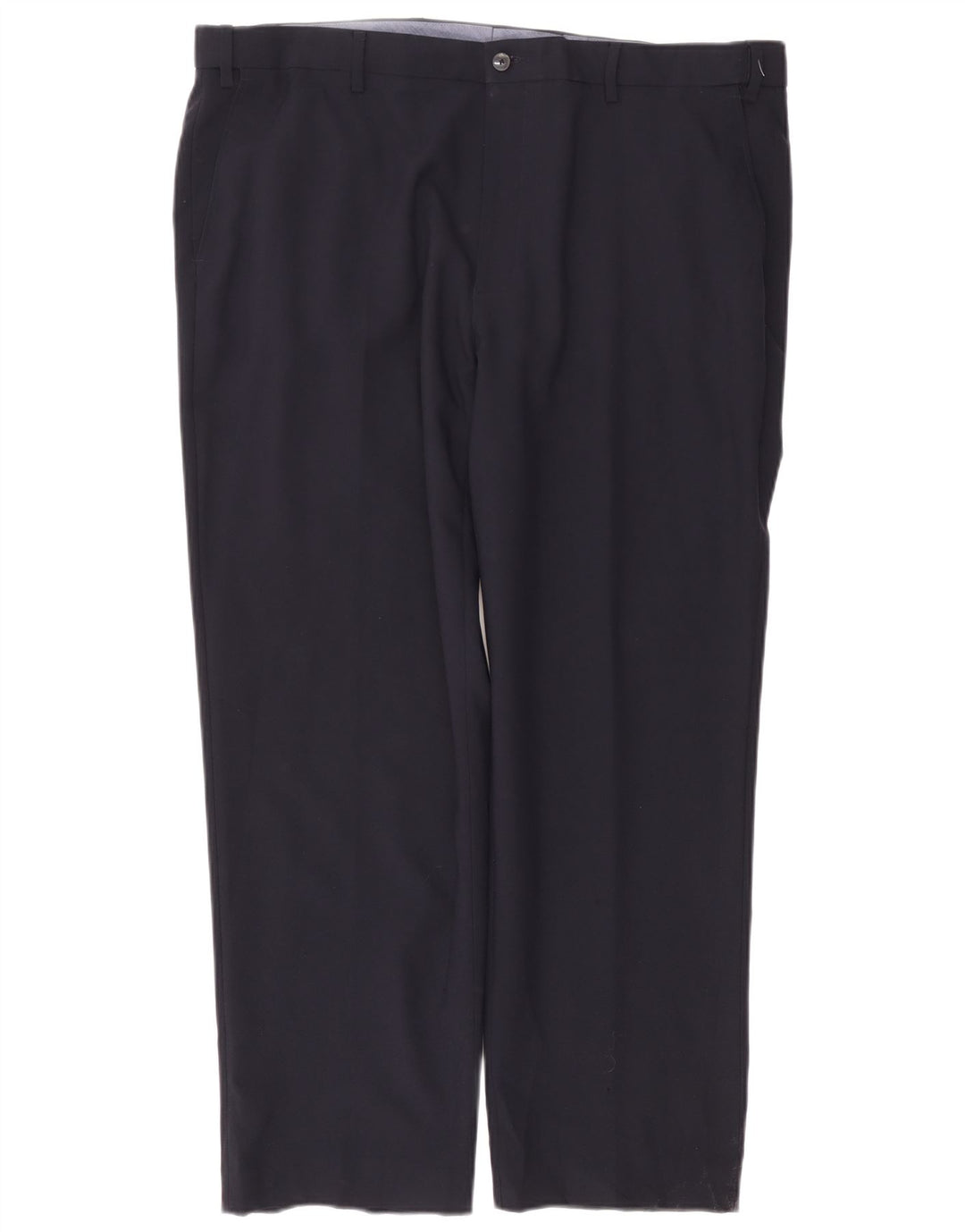 Marks & Spencer Mens Regular Straight Chino Trousers W42 L29 Navy Blue