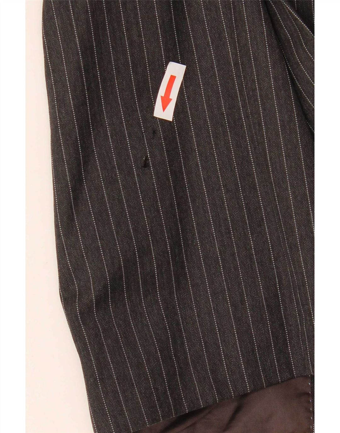 Massimo Dutti Mens 2 Button Blazer Jacket EU 40 Medium Grey Pinstripe Wool