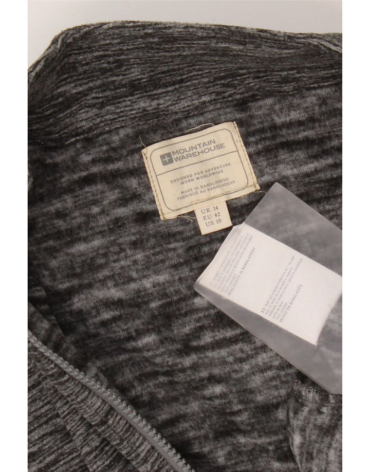 Mountain Warehouse Womens Fleece Jacket UK 14 Large Grey Polyester