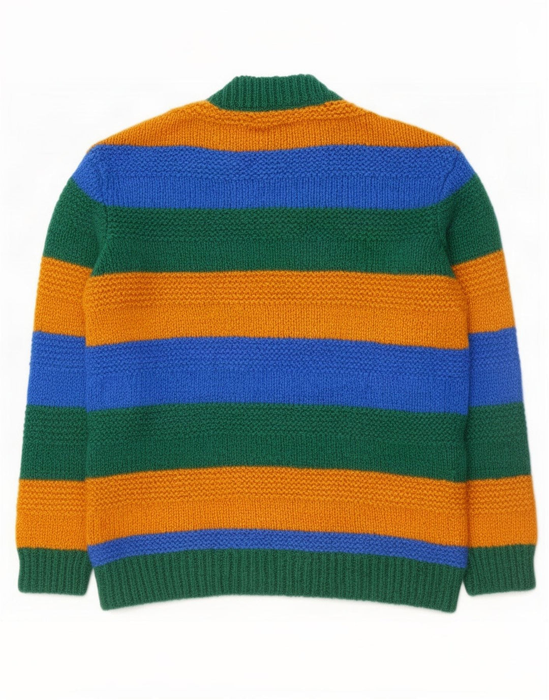Zara Mens Crew Neck Jumper Sweater Medium Multicoloured Striped