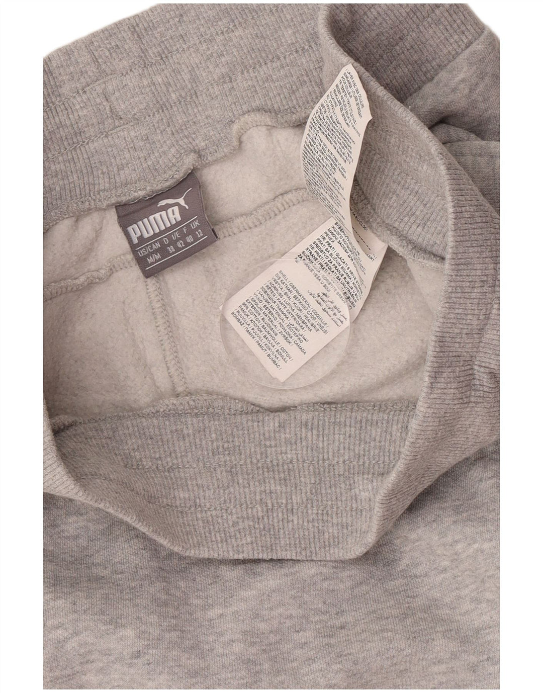 Puma Womens Tracksuit Trousers Joggers UK 12 Medium Grey Cotton