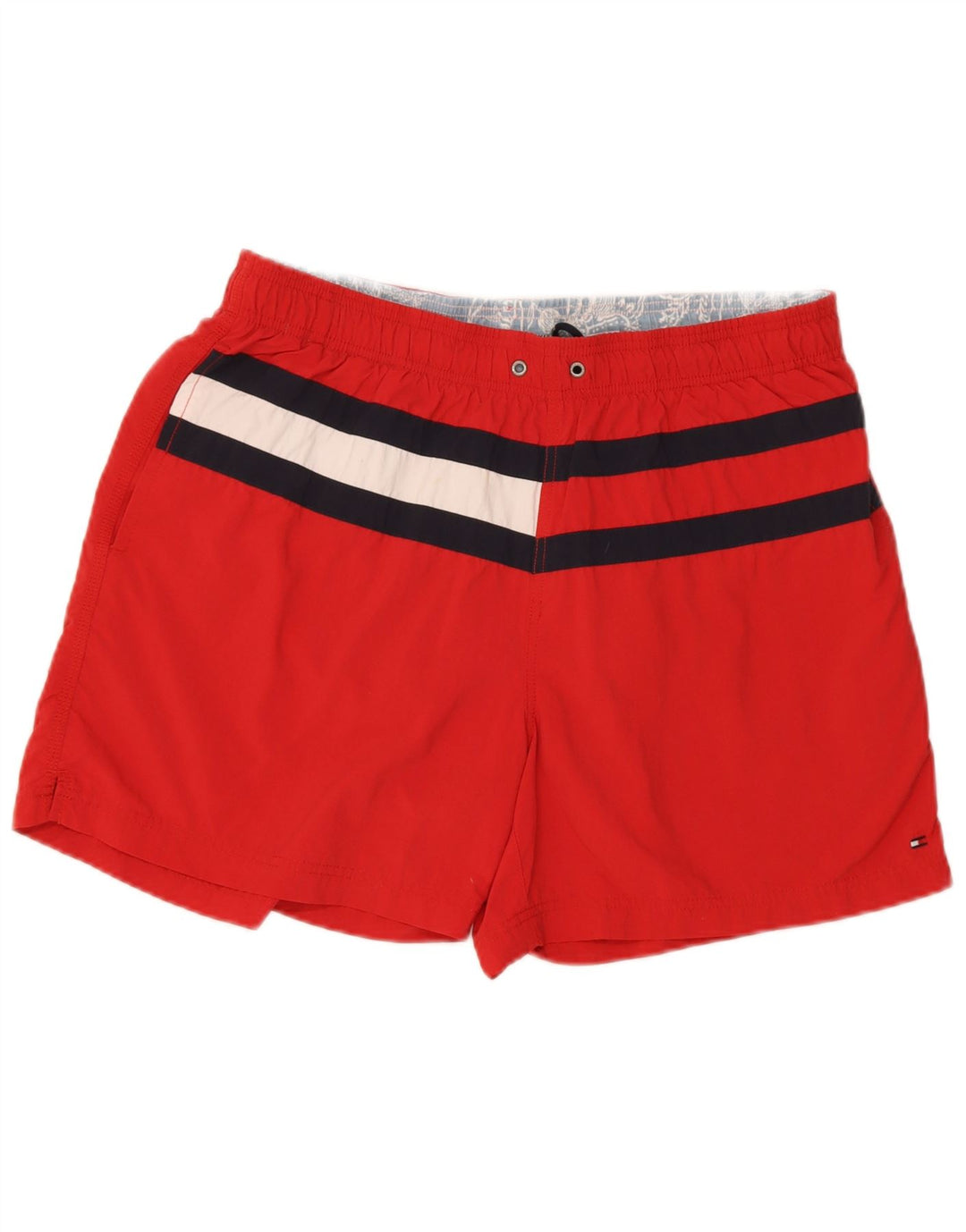 Tommy Hilfiger Mens Swimming Shorts XL  Red Striped