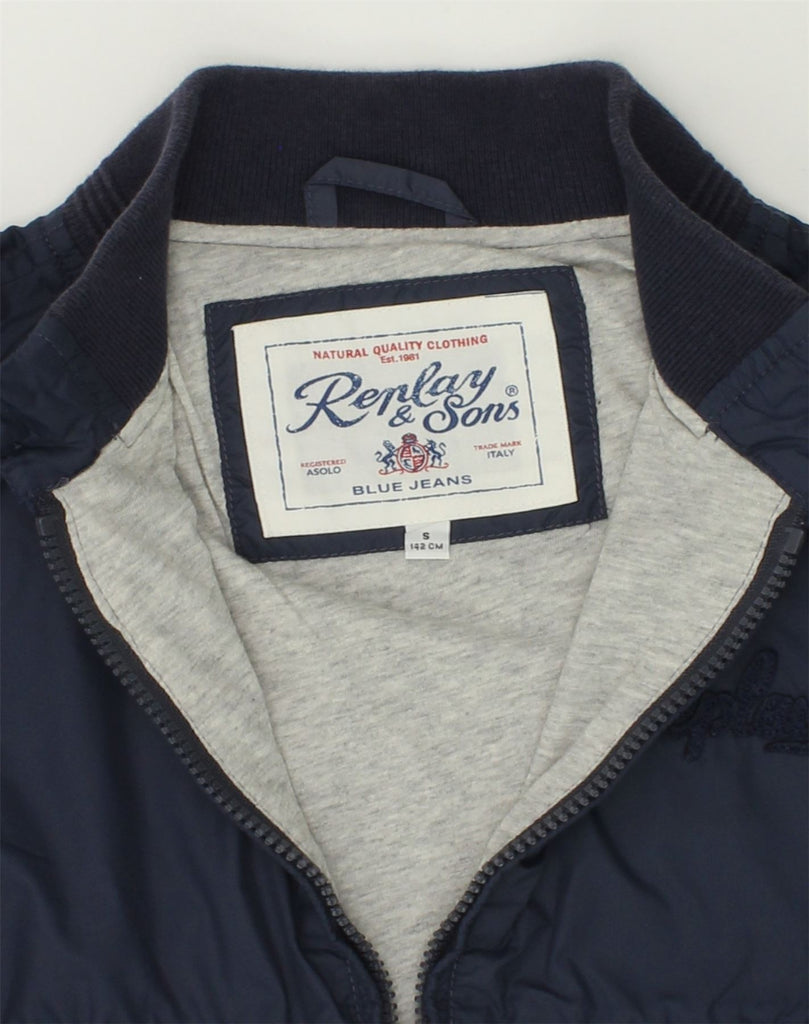 REPLAY Boys Bomber Jacket 11-12 Years Small Navy Blue | Vintage Replay | Thrift | Second-Hand Replay | Used Clothing | Messina Hembry 