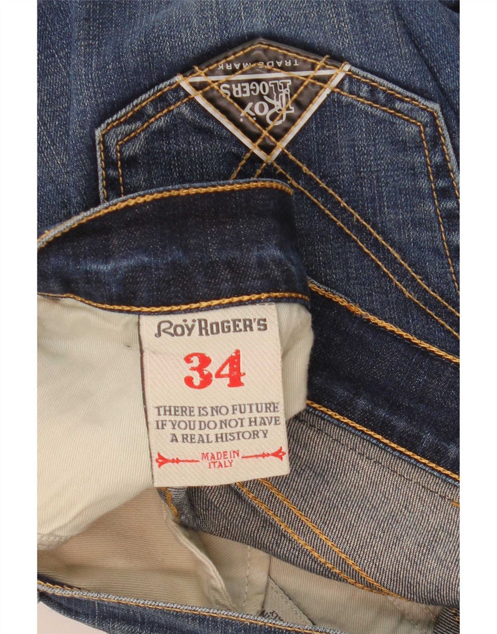 Roy Rogers Mens Slim Jeans W34 L32 Blue Cotton