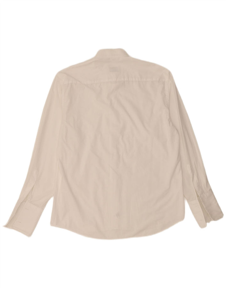 SFARZO Mens Formal Shirt Medium White Cotton