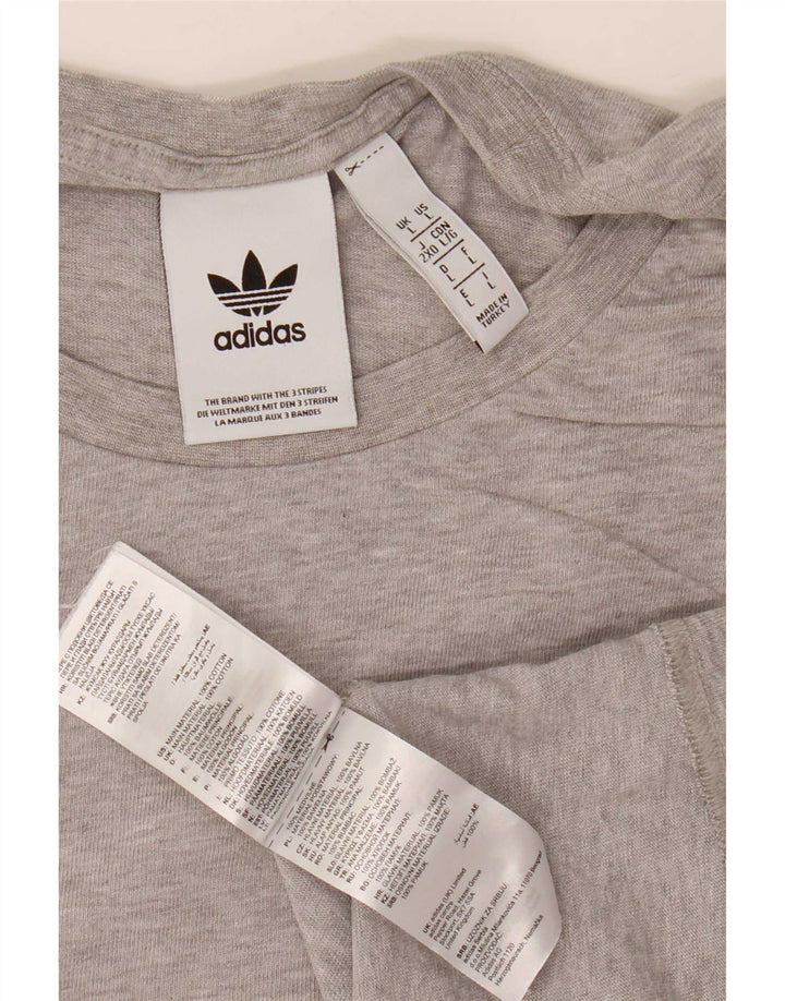 Adidas Mens Graphic T-Shirt Top Large Grey Cotton