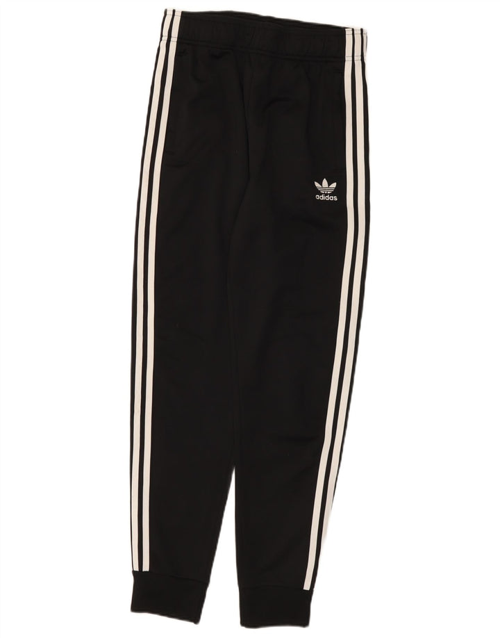 Adidas Boys Tracksuit Trousers Joggers 13-14 Years Black Polyester
