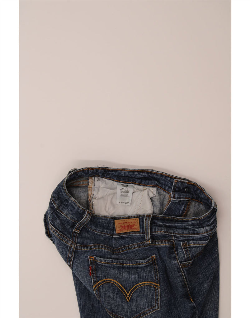 LEVI'S Womens 524 Super Low Slim Jeans US 9 Medium W28 L29 Navy Blue Vintage Levi's and Second-Hand Levi's from Messina Hembry 