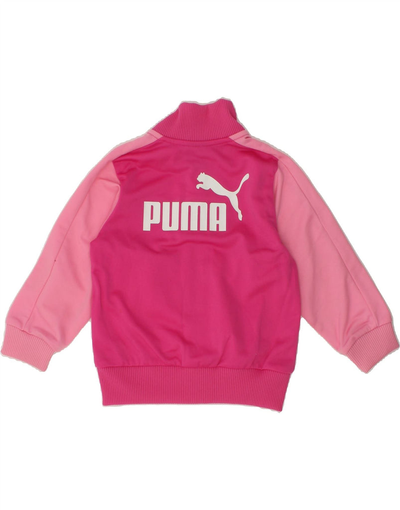 PUMA Baby Girls Graphic Bomber Jacket 9-12 Months Pink | Vintage Puma | Thrift | Second-Hand Puma | Used Clothing | Messina Hembry 