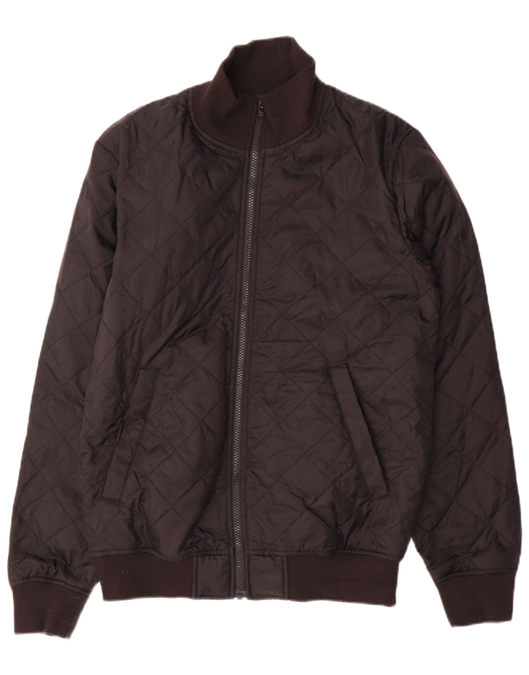 French Connection Mens Quilted Jacket UK 38 Medium Black Polyester
