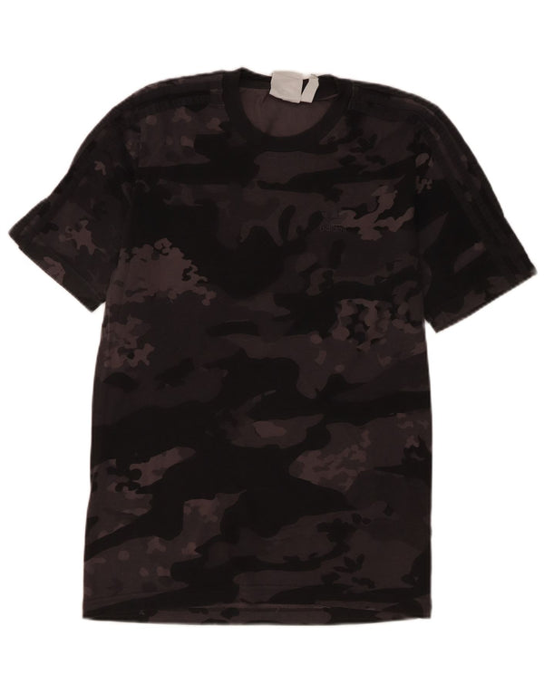 Adidas Mens T-Shirt Top XS Grey Camouflage Cotton