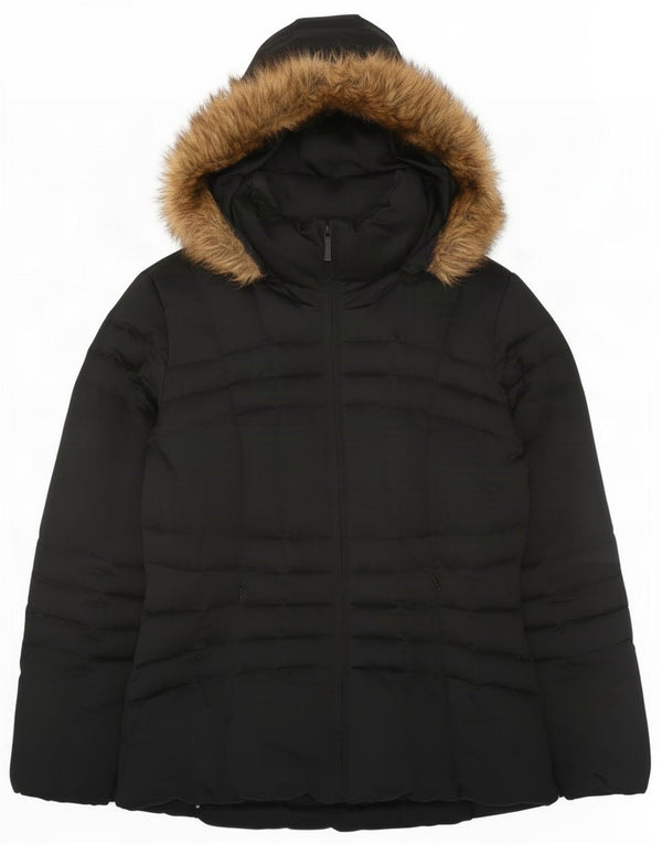 Calvin Klein Womens Hooded Oversized Padded Jacket UK 10 Small Black