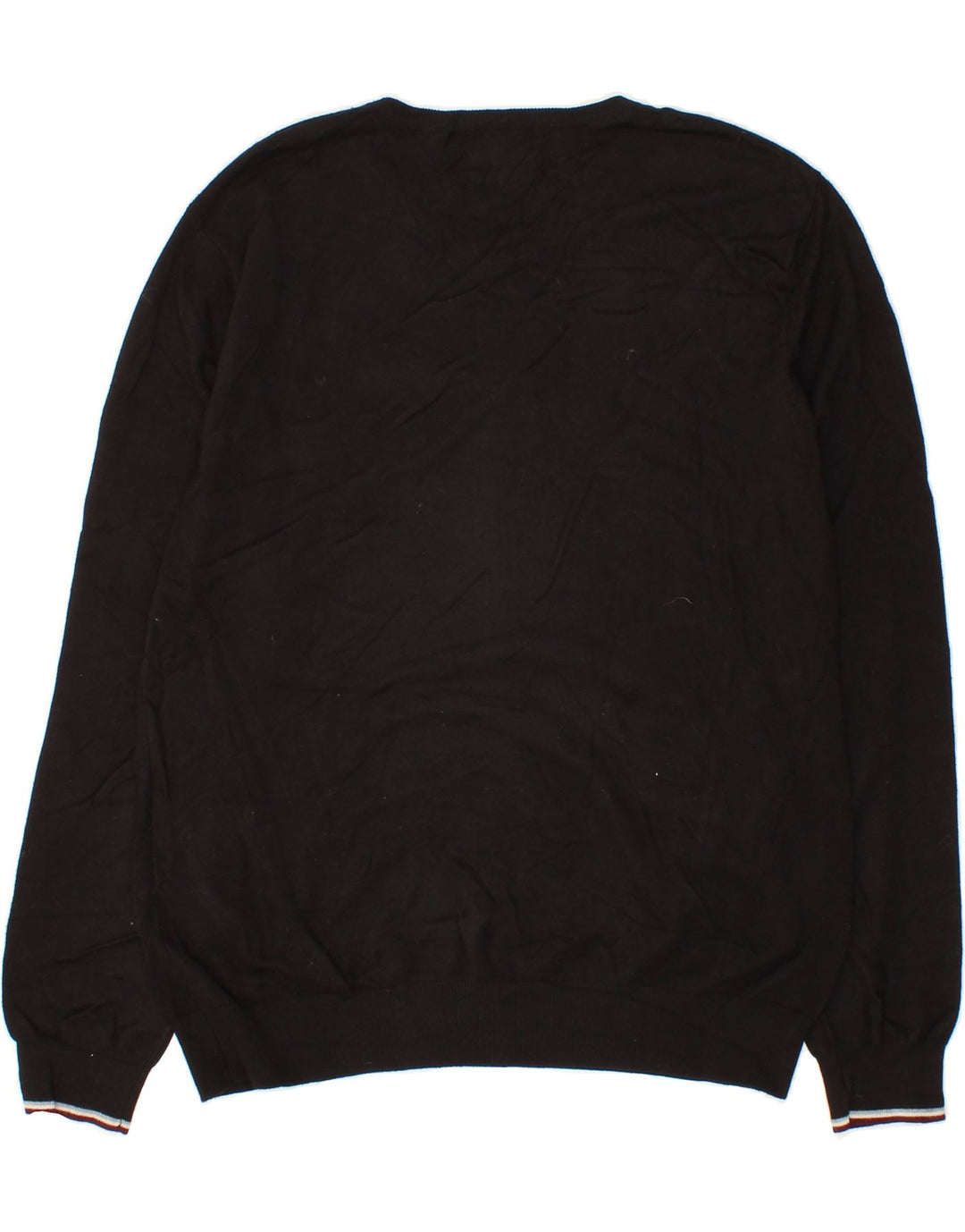 GAUDI Mens Crew Neck Jumper Sweater Medium Black Viscose Vintage Gaudi and Second-Hand Gaudi from Messina Hembry 