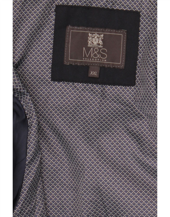 Marks & Spencer Mens Bomber Jacket UK 44 2XL Navy Blue