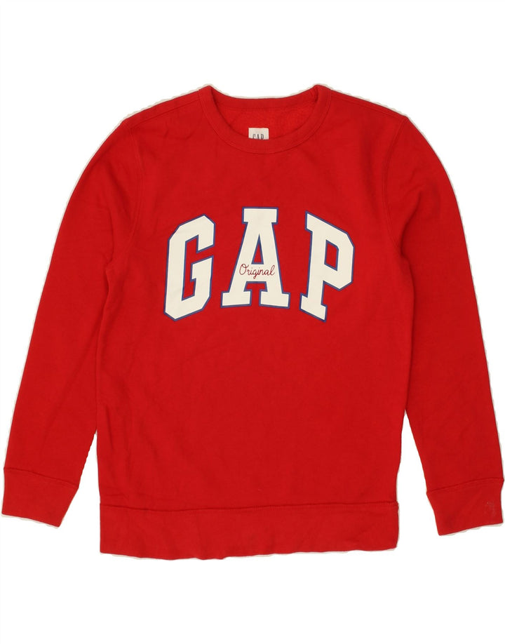 GAP Boys Graphic Sweatshirt Jumper 12-13 Years XL Red Cotton Vintage Gap and Second-Hand Gap from Messina Hembry 