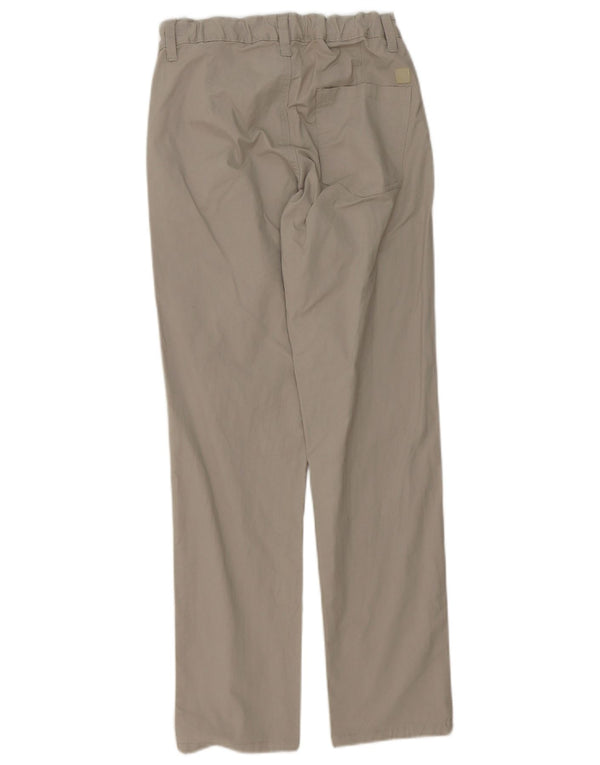 Benetton Boys Straight Chino Trousers 9-10 Years Large Grey Cotton