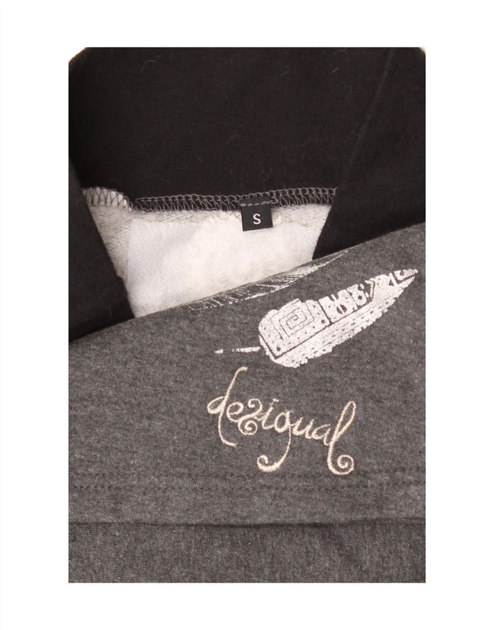DESIGUAL Womens Graphic A-Line Skirt Small W27  Grey Floral