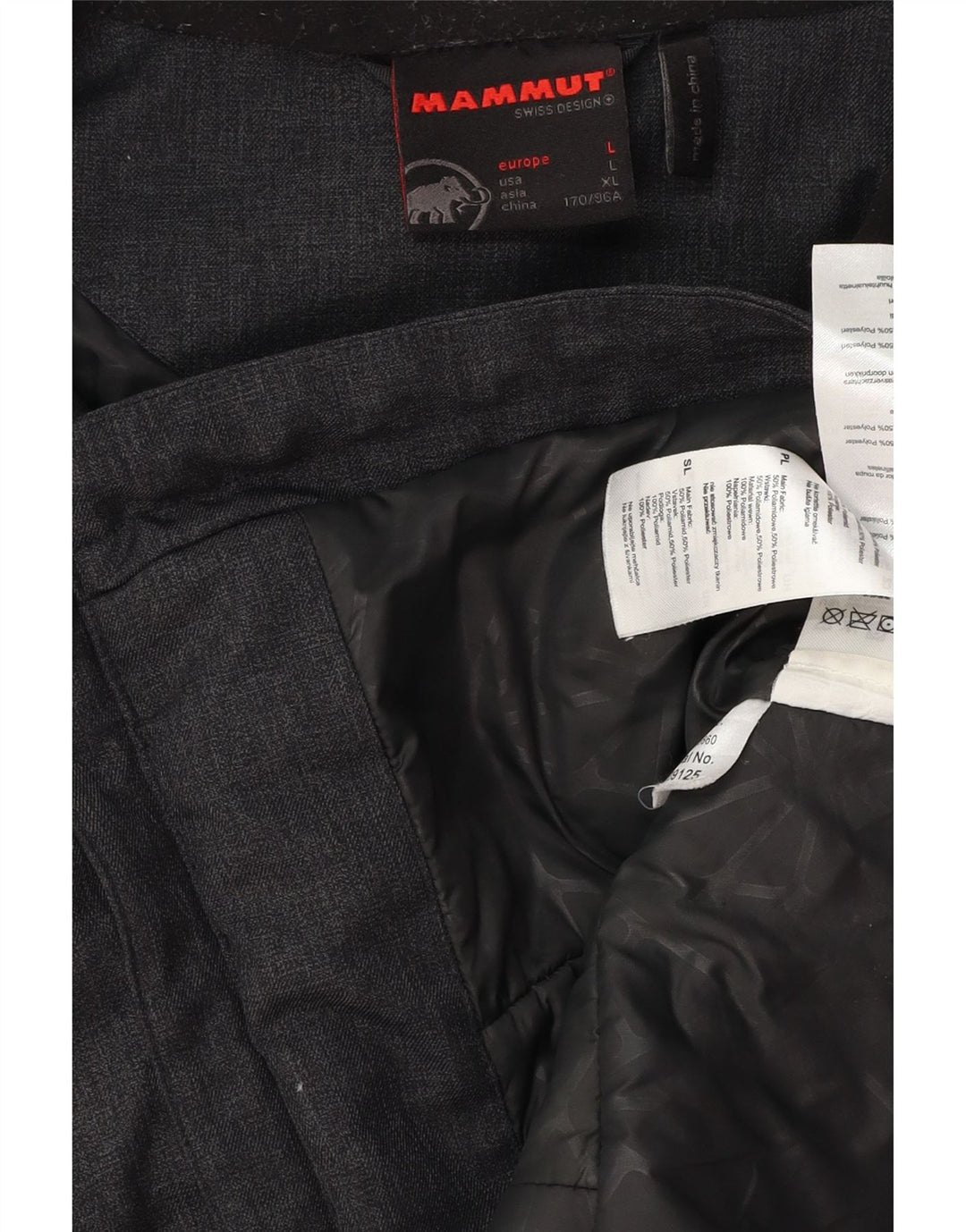 MAMMUT Womens Hooded Windbreaker Coat UK 16 Large Grey Polyester