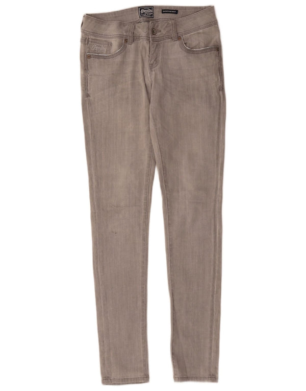 Superdry Womens Super Skinny Jeans W29 L32 Grey Cotton