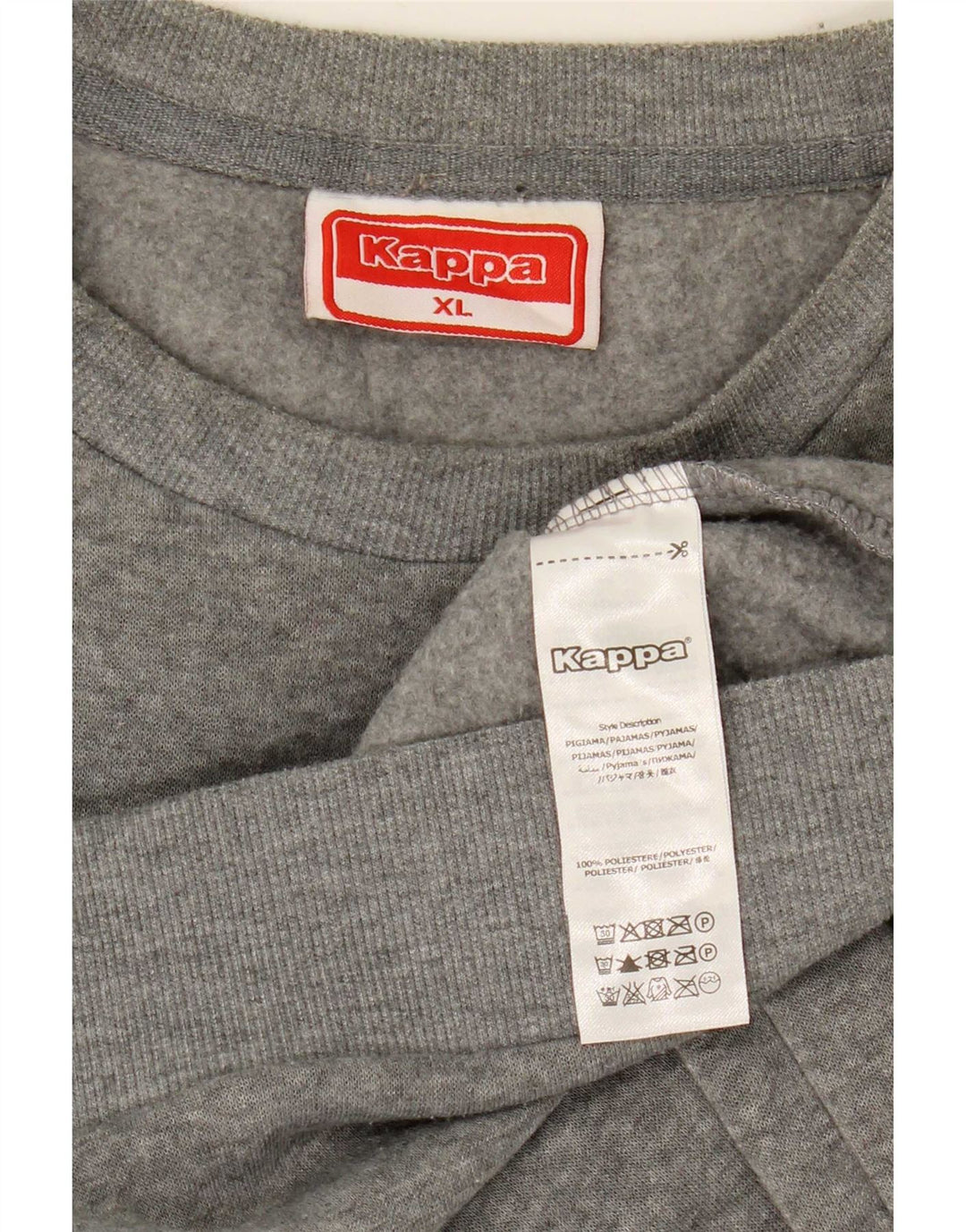 Kappa Mens Graphic Sweatshirt Jumper XL Grey Polyester